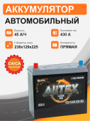 Аккумулятор Aktex Asia 45 п.п. стартовый ток 430 EN ATCА 45-3-L узкая клемма 45Ач 430А прям. пол.